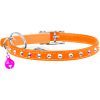 Нашийник для тварин WAUDOG GLAMOUR з резинкою і стразами для кішок (помаранчевий) (32544) зображення 2