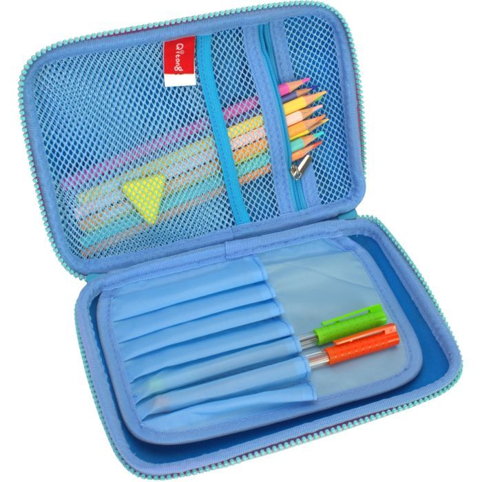 Пенал Cool For School з тисненням 1 відділення Фіолетовий (QT-5632-Purple) зображення 2