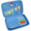 Пенал Cool For School з тисненням 1 відділення Блакитний (QT-5632-Blue) зображення 2