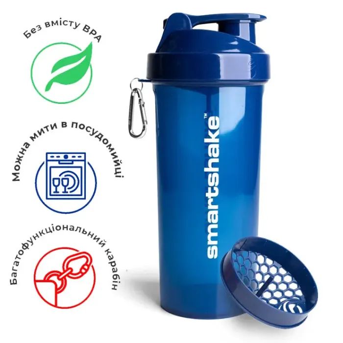 Шейкер спортивный SmartShake Lite 1000ml Glossy-Navy Blue (10611402) изображение 6