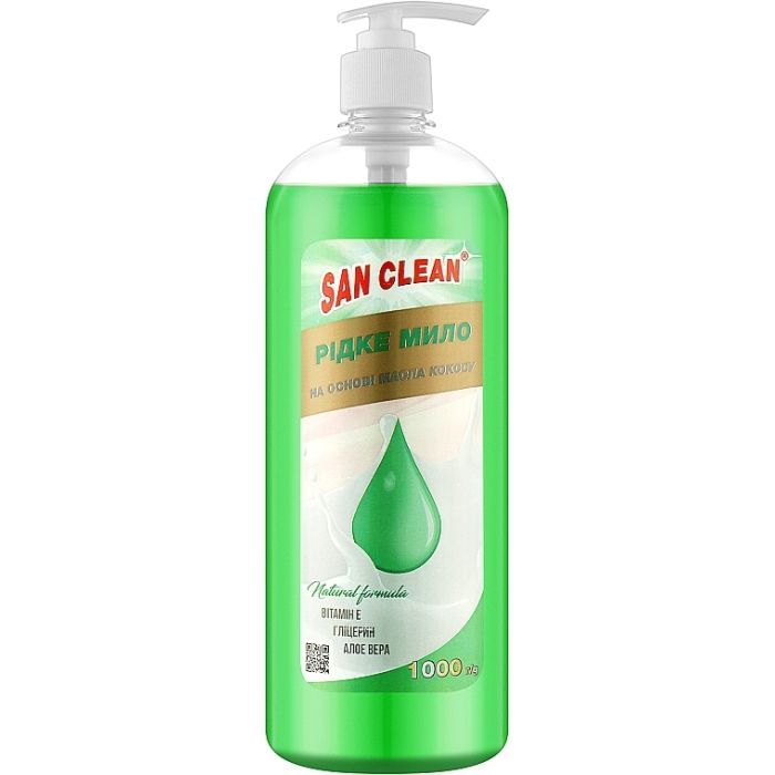 Рідке мило San Clean Зелене 1000 г (4820003540985)