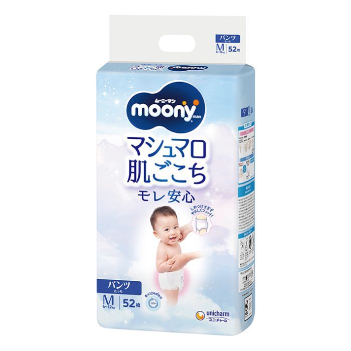 Подгузники Moony M 6-12 кг 52 шт (4903111152360)