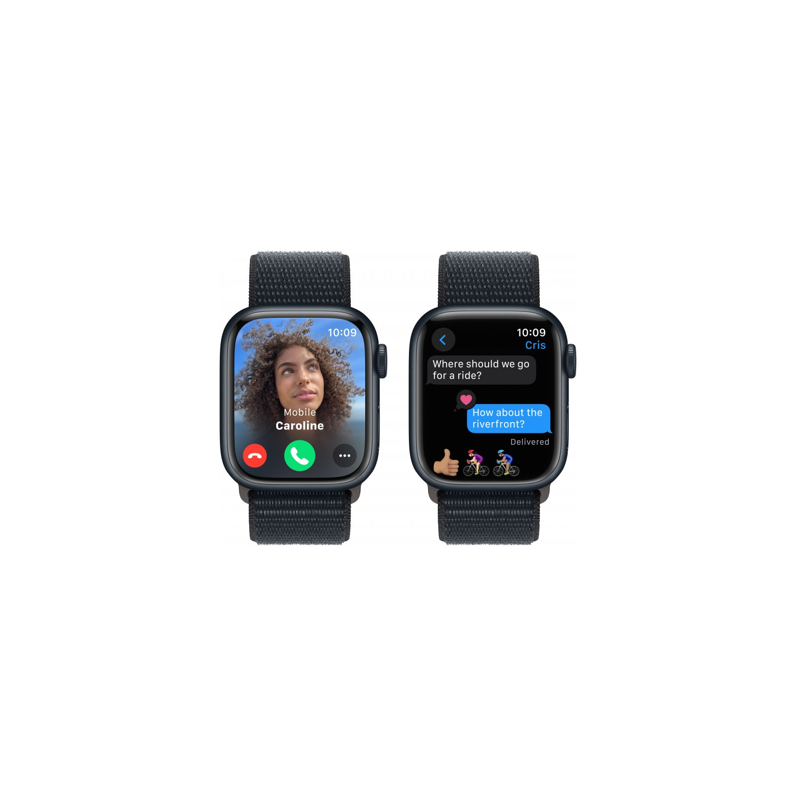 Смарт-часы Apple Watch Series 9 GPS 41mm Midnight Aluminium Case with Midnight Sport Loop (MR8Y3QP/A) изображение 6