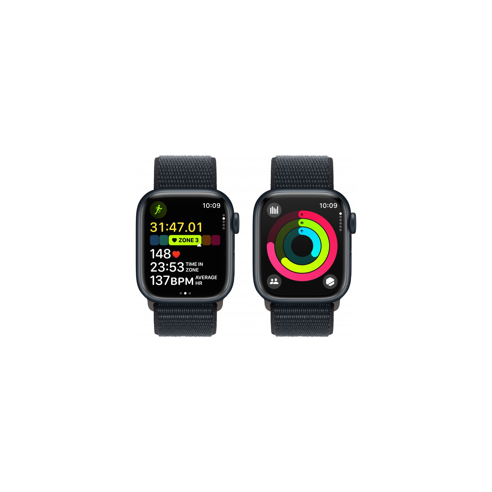Смарт-годинник Apple Watch Series 9 GPS 41mm Midnight Aluminium Case with Midnight Sport Loop (MR8Y3QP/A) зображення 8