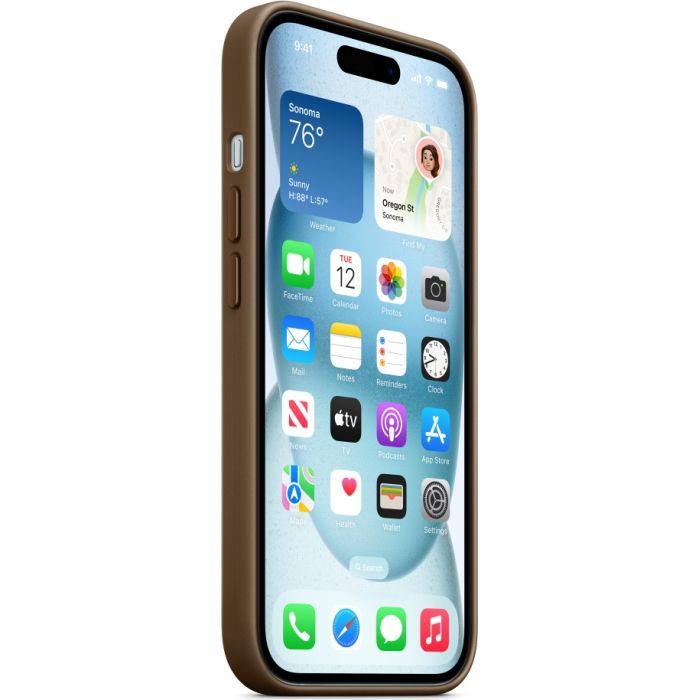 Чехол для мобильного телефона Apple iPhone 15 FineWoven Case with MagSafe Taupe (MT3C3ZM/A) изображение 7