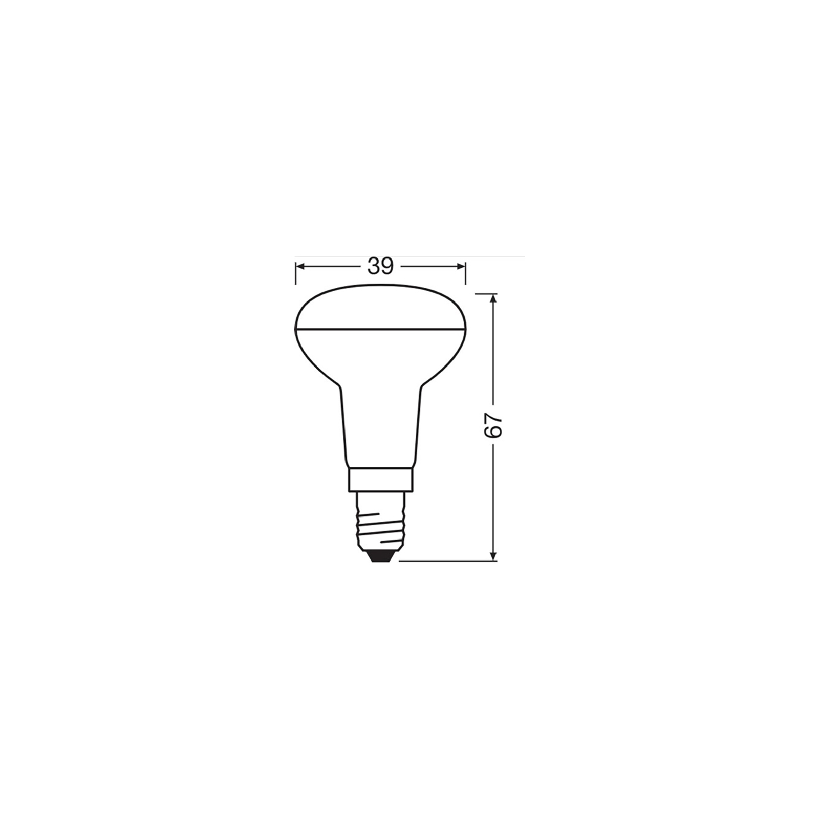 Лампочка Osram LED R39 25 36 1,5W/827 230V E14 (4058075433243) зображення 3
