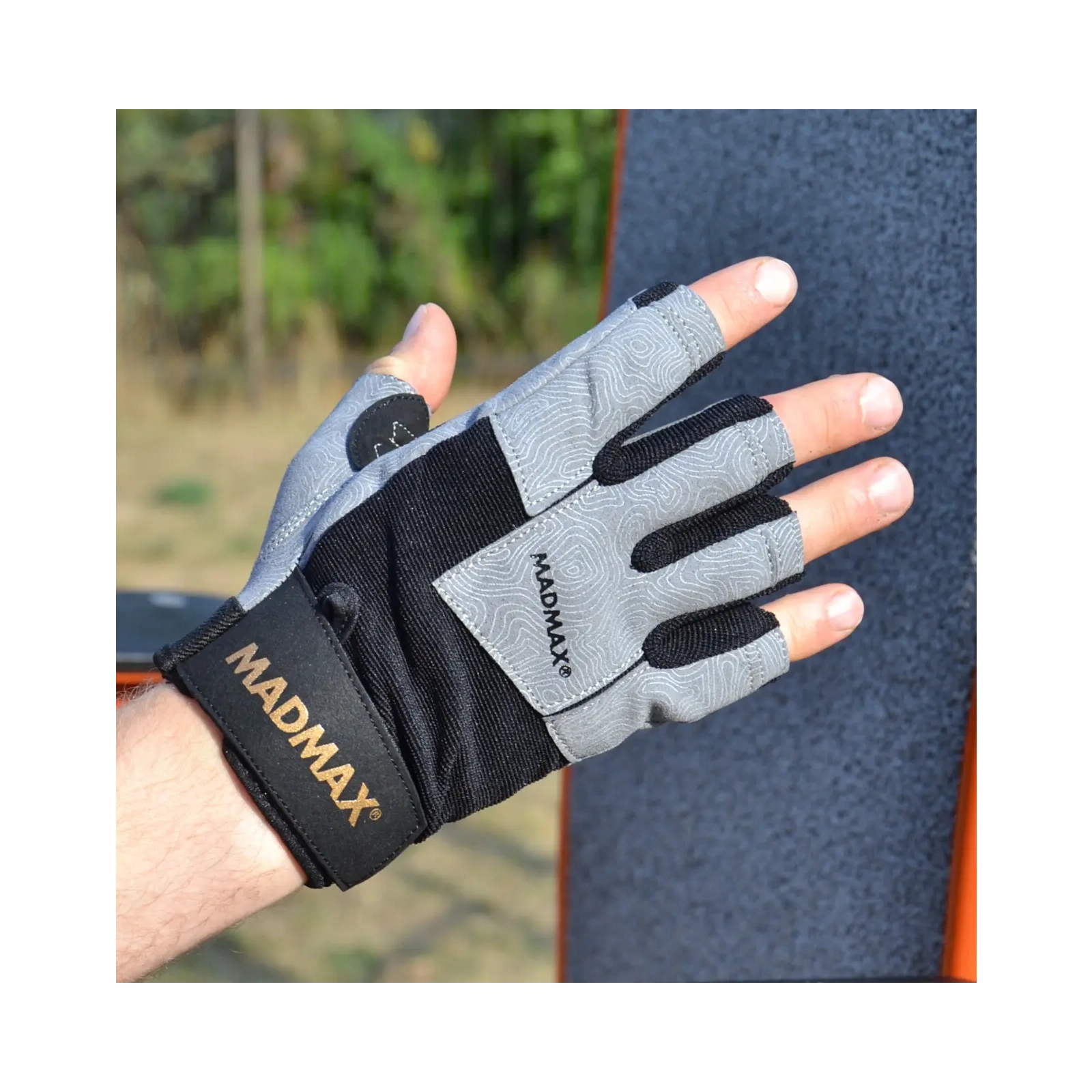 Перчатки для фитнеса MadMax MFG-871 Damasteel Grey/Black M (MFG-871_M) изображение 4