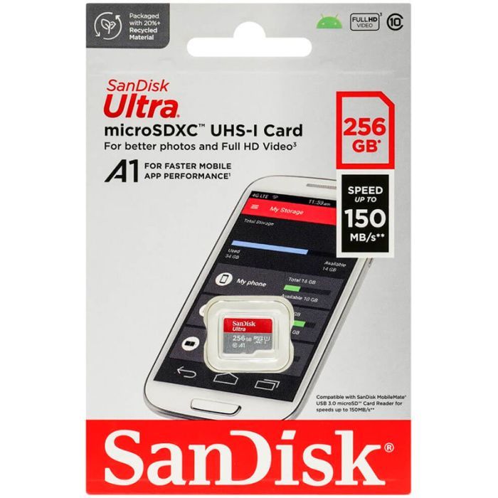 Карта памяти SanDisk 256GB microSD class 10 UHS-I Ultra (SDSQUAC-256G-GN6MN) изображение 3