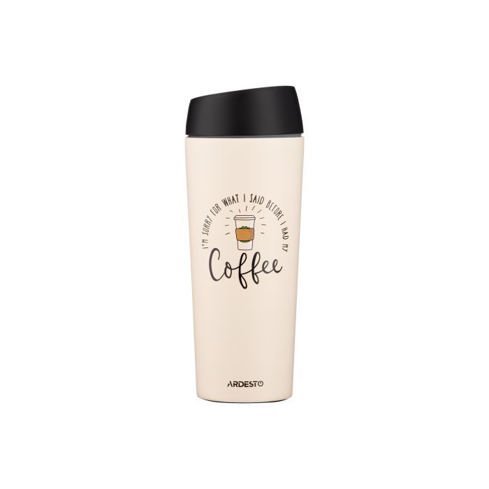 Термокружка Ardesto Coffee Time 450 мл Чорна (AR2645BC)