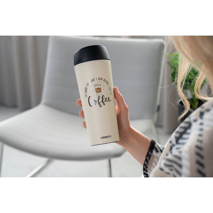 Термокружка Ardesto Coffee Time 450 мл Чорна (AR2645BC) зображення 9
