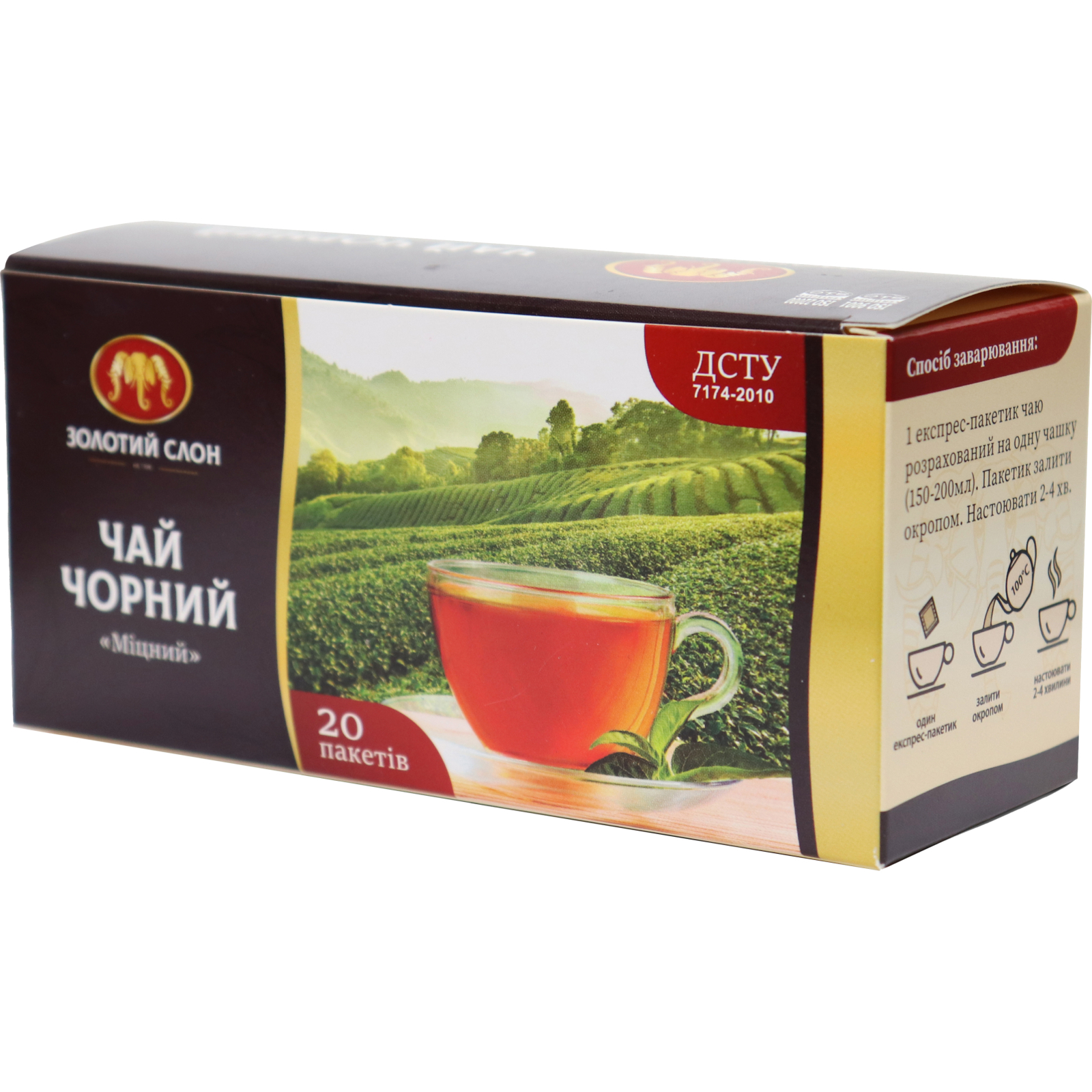 Чай Золотий Слон Крепкий 20х1.5 г (4820186122008)