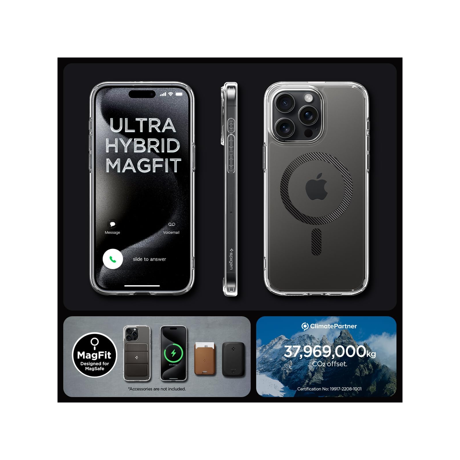 Чохол до мобільного телефона Spigen Apple iPhone 15 Pro Max Ultra Hybrid MagFit Carbon Fiber (ACS06578) зображення 10