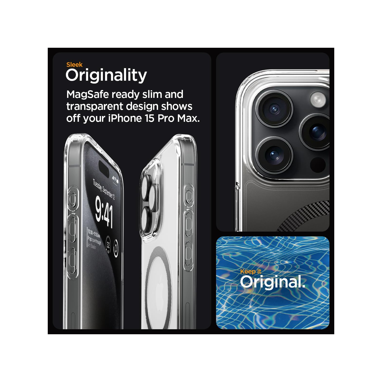 Чехол для мобильного телефона Spigen Apple iPhone 15 Pro Max Ultra Hybrid MagFit Carbon Fiber (ACS06578) изображение 6