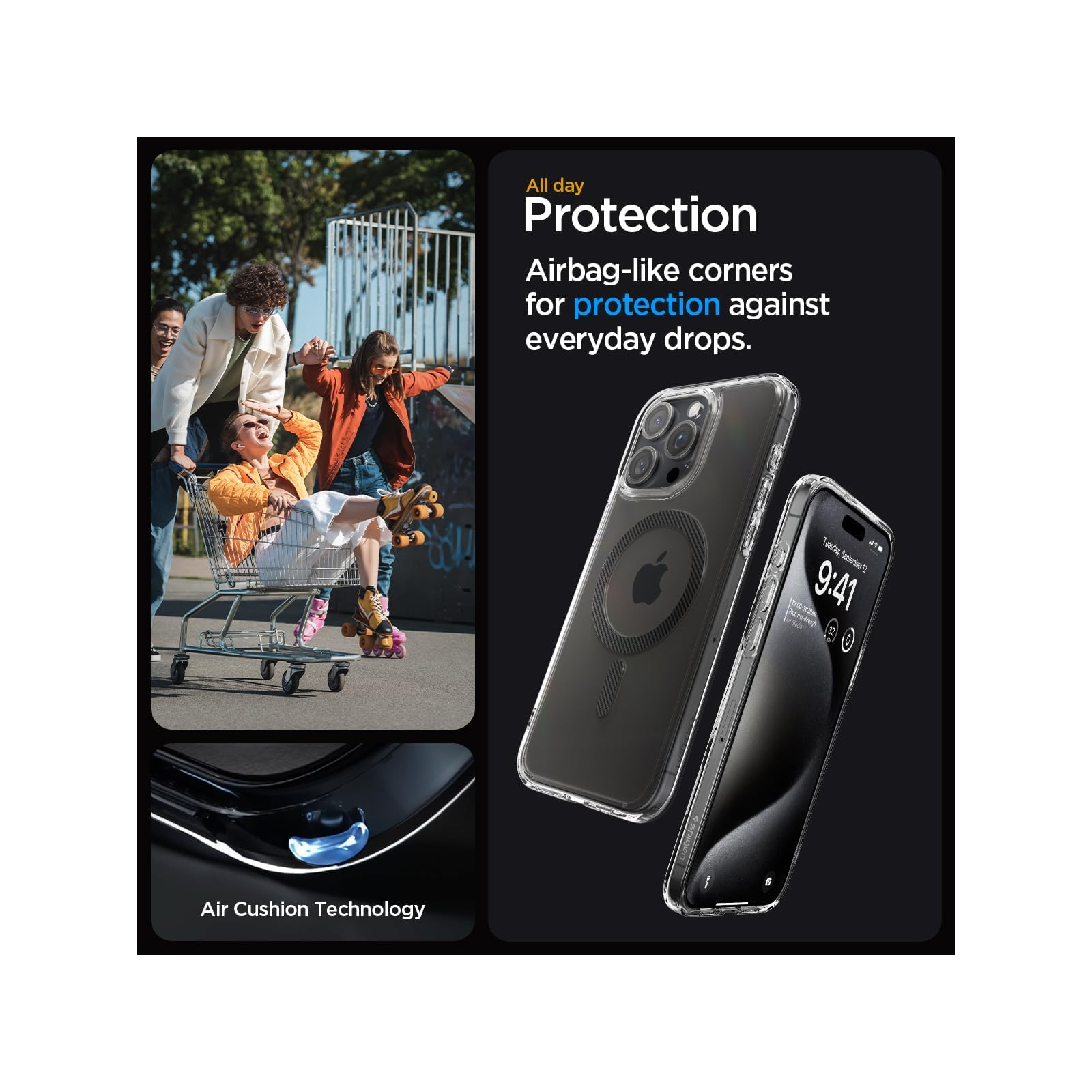 Чехол для мобильного телефона Spigen Apple iPhone 15 Pro Max Ultra Hybrid MagFit Carbon Fiber (ACS06578) изображение 7