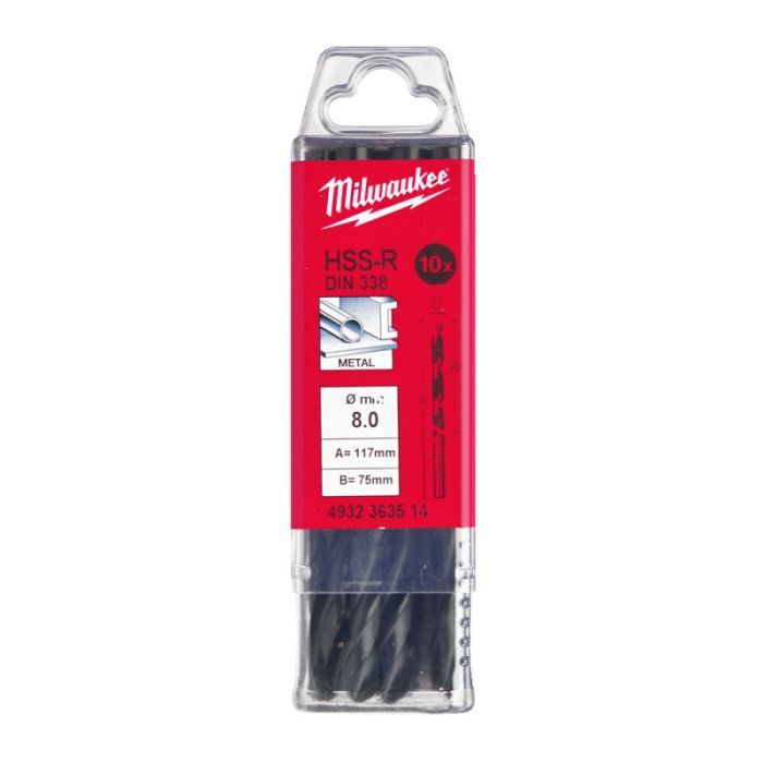 Свердло Milwaukee по металу HSS-R DIN338, 3,0 мм, (10шт) (4932363464) зображення 2