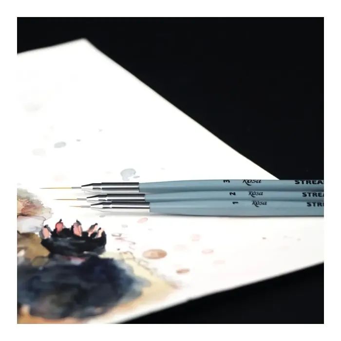 Кисточка для рисования Rosa Синтетика круглая, лайнер, STREAM 123/7, № 3 (4823098516972) изображение 6