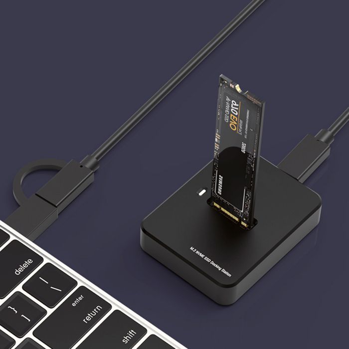 Док-станция для накопителей Gembird USB Type-C M.2 SATA NVME SSD (DD-U3M2) изображение 4