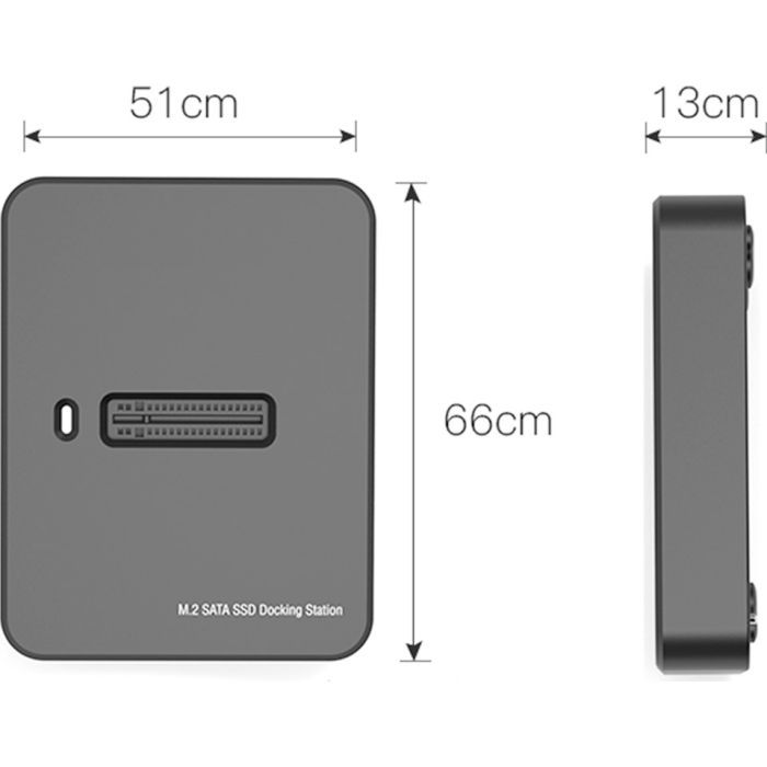 Док-станция для накопителей Gembird USB Type-C M.2 SATA NVME SSD (DD-U3M2) изображение 7