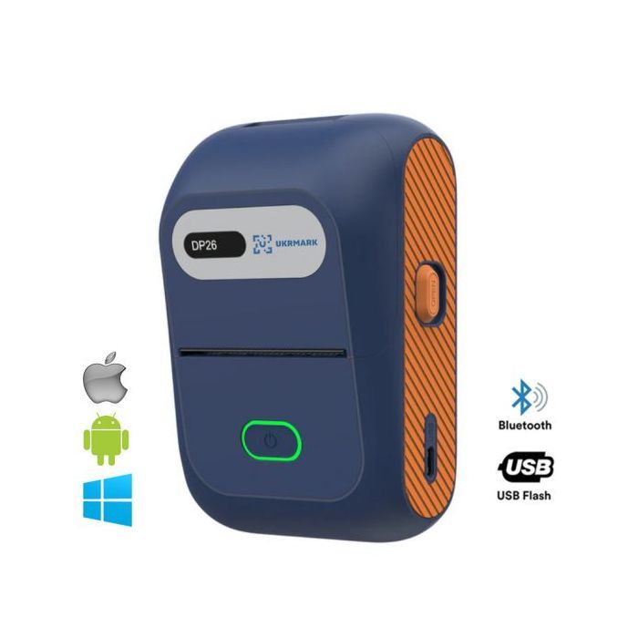 Принтер этикеток UKRMARK DP26WT bluetooth, USB, белый (900885)