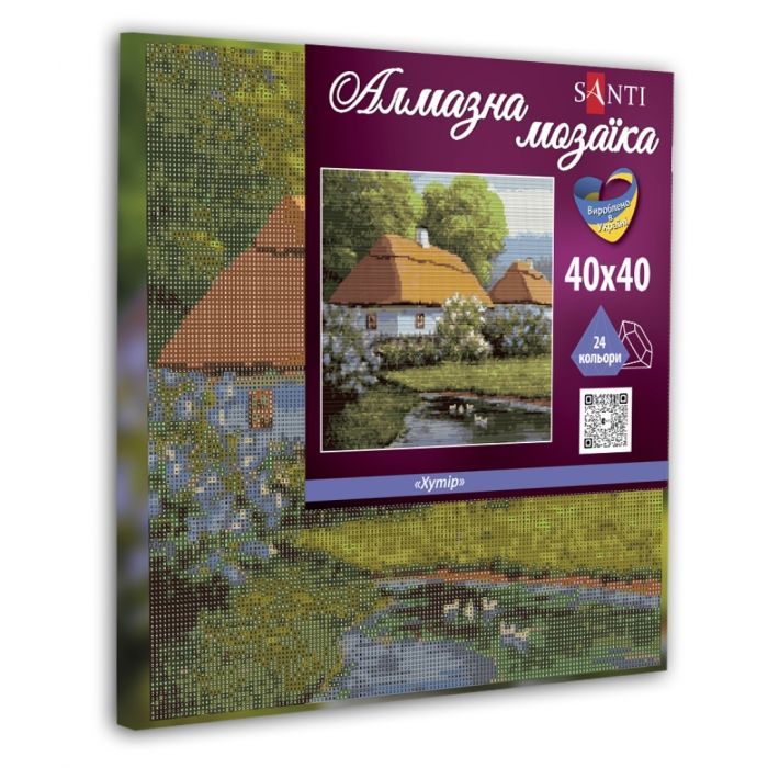 Картина по номерам Santi Хутір 40*40 см алмазна мозаїка (954716) зображення 2