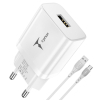 Зарядний пристрій T-Phox TCC-124 Pocket USB + Type-C cable White (TCC-124 (W)+Type-C) зображення 2
