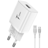 Зарядний пристрій T-Phox TCC-124 Pocket USB + Type-C cable White (TCC-124 (W)+Type-C)