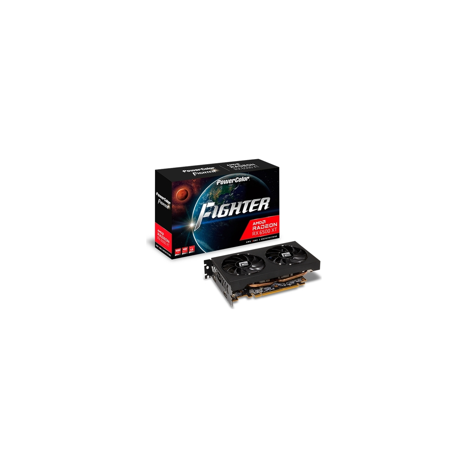 Видеокарта PowerColor Radeon RX 6500 XT 4Gb Fighter (AXRX 6500 XT 4GBD6-DH/OC) изображение 6
