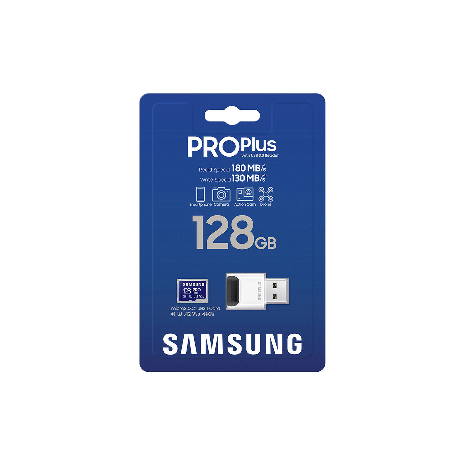 Карта пам'яті Samsung 128GB microSDXC calss 10 UHS-I V30 Pro Plus (MB-MD128KB/WW) зображення 3