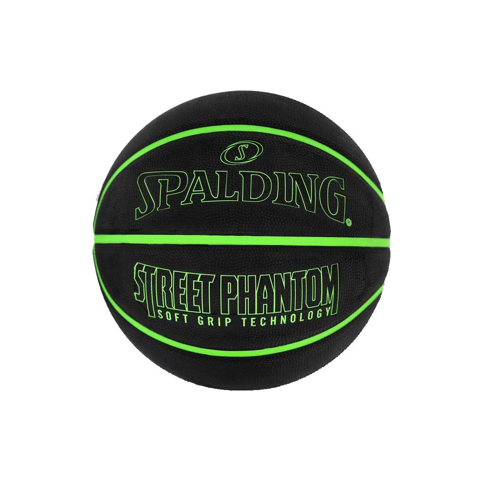 Мяч баскетбольный Spalding Street Phantom чорний, зелений Уні 7 84384Z (689344406411)