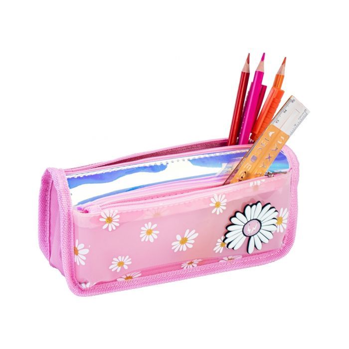 Пенал Cool For School 2 отделения Ромашки розовый (CF86974) изображение 2