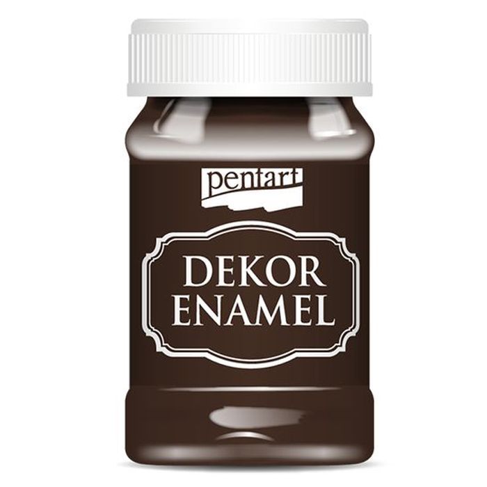 Акриловые краски Pentart Dekor Enamel, глянцевая, Коричневая, 100 мл (5997412795776) изображение 2