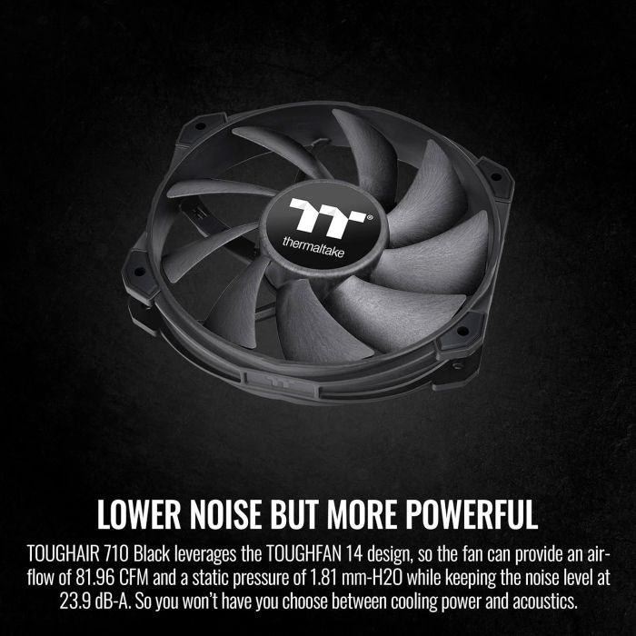Кулер для процессора ThermalTake TOUGHAIR 710 Black (7 CL-P117-CA14BL-A) изображение 11