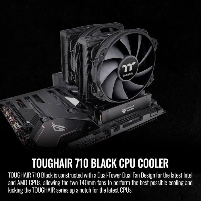 Кулер для процессора ThermalTake TOUGHAIR 710 Black (7 CL-P117-CA14BL-A) изображение 9
