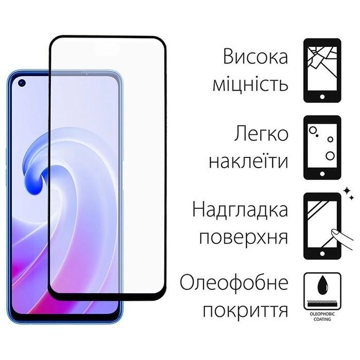 Чехол для мобильного телефона Dengos Kit for OPPO A76 case + glass (Black) (DG-KM-37) изображение 3
