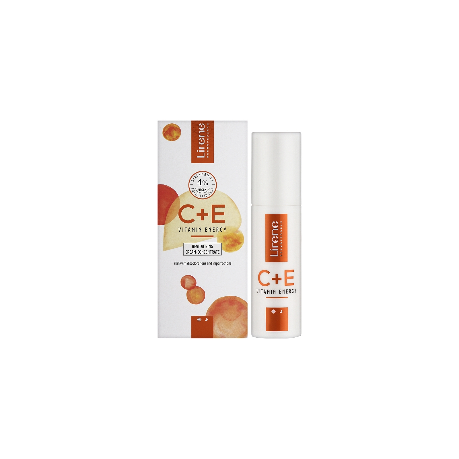 Крем для обличчя Lirene C + E Vitamin Energy Cream Відновлювальний 40 мл (5900717768017)