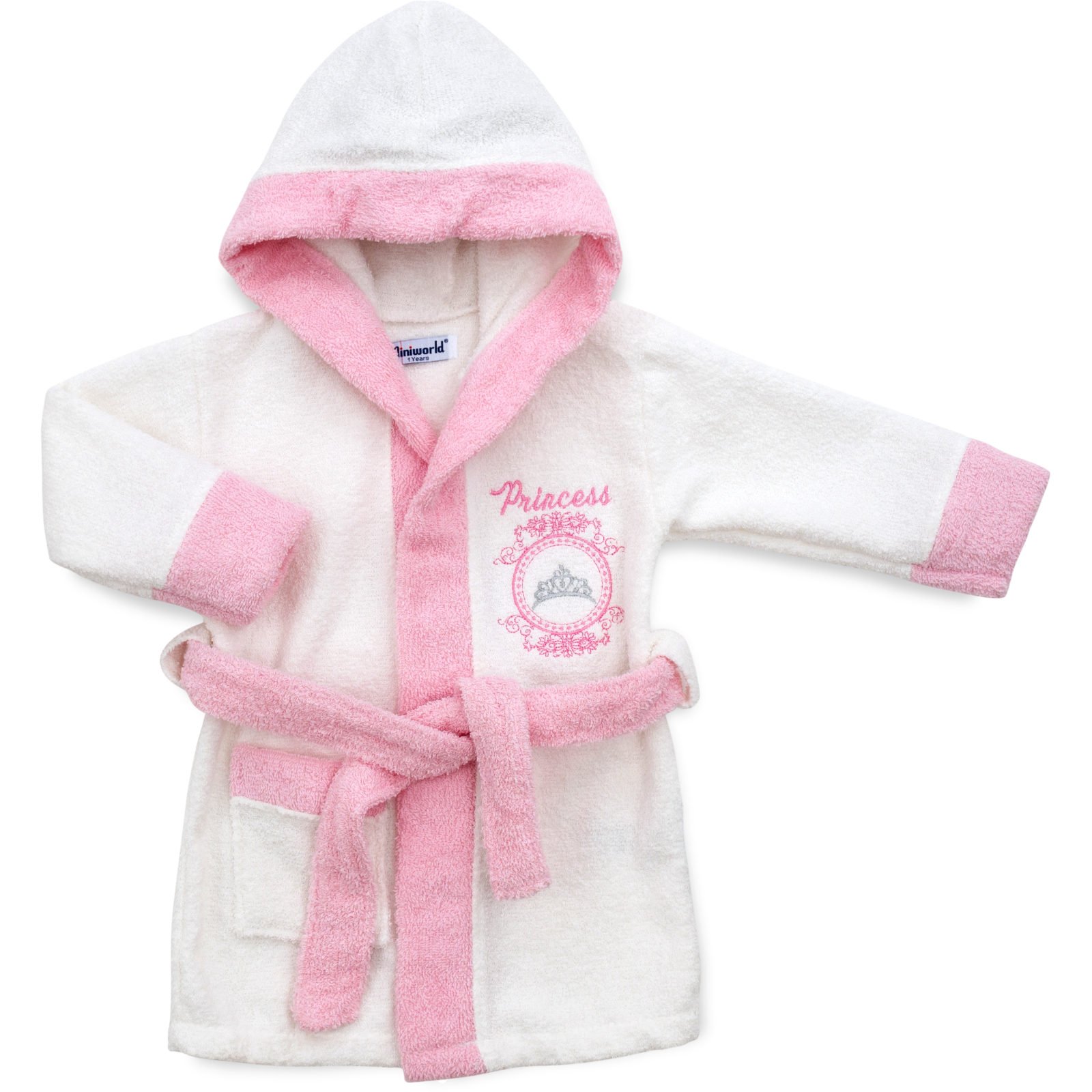 Детский халат Miniworld махровый (15118-92G-pink)