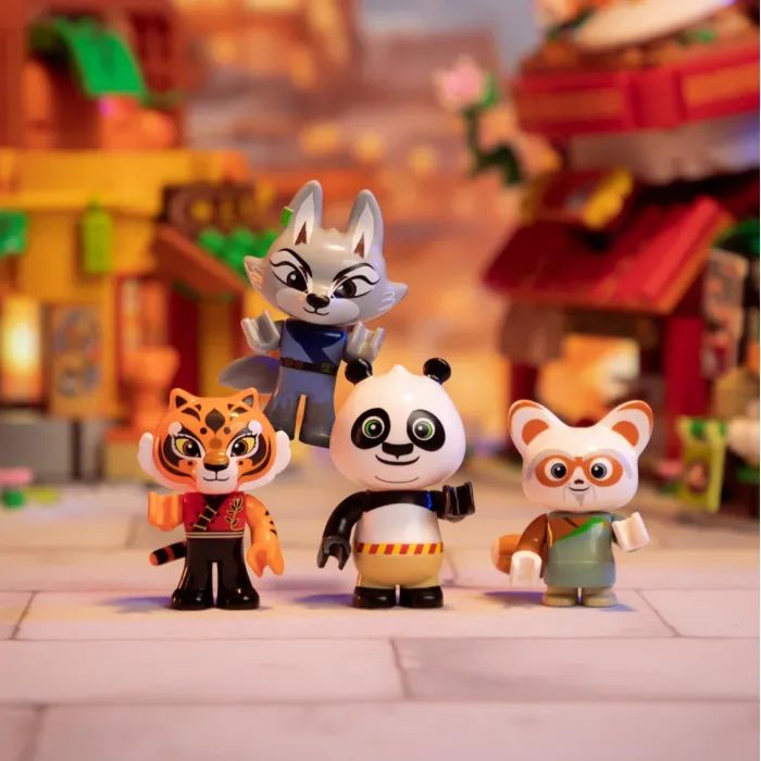 Конструктор Pantasy Kung Fu Panda Кунгфу Панда Мини Вид на улицу - Фруктовая лавка Тигрицы (86508) изображение 4
