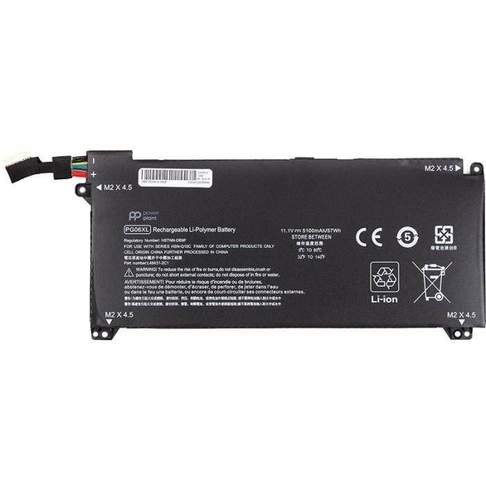 Аккумулятор для ноутбука HP Omen 5 Air 15-dh0006TX (PG06XL) 11.1V 5100mAh PowerPlant (NB462223)