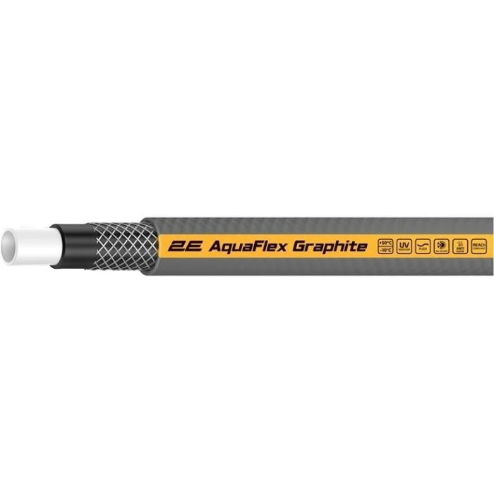 Шланг для поливу 2E AquaFlex Graphite 1/2", 15м, 4 шари, 20бар -10+50°C (2E-GHC12C15) зображення 2