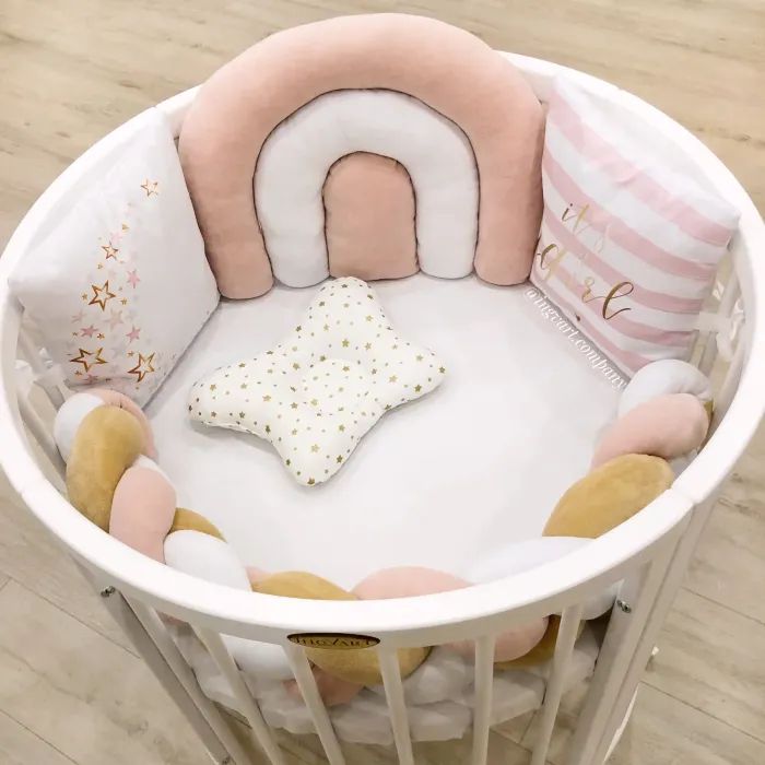 Детский постельный набор Ingvart Радуга пудровая в кроватку Smart Bed (42300) изображение 4