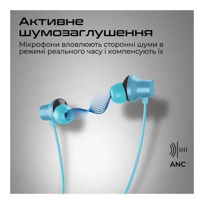 Наушники Promate ANC Velcon Blue (velcon.blue) изображение 3