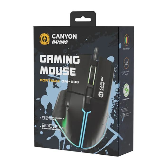 Мишка Canyon Fortnax GM-636 RGB USB Black (CND-SGM636B) зображення 6