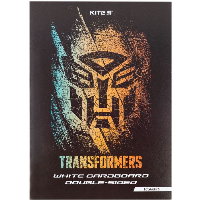 Белый картон Kite A4 Transformers 10 листов (TF24-254)