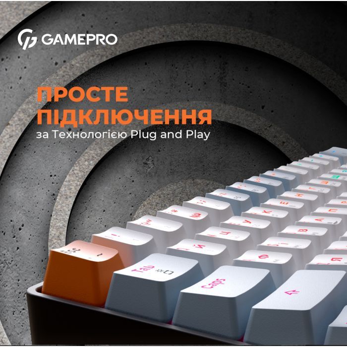 Клавиатура GamePro MK130R Hot-Swap Red Swich RGB USB UA Black (MK130R) изображение 4