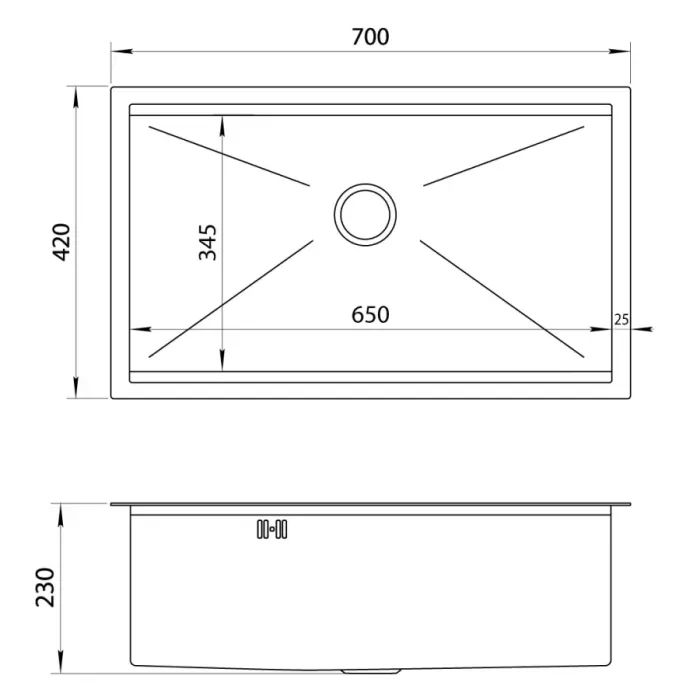 Мойка кухонная Nett NB-7042 (131720) изображение 6