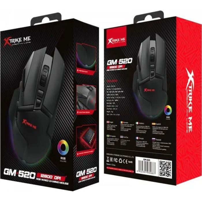 Мышка Xtrike ME GM-520 RGB USB Black (GM-520) изображение 7