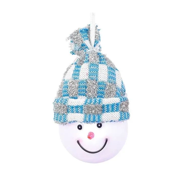 Елочная игрушка Luca Lighting Снеговик 7.5 см Голубой (8718861682977BLUE)