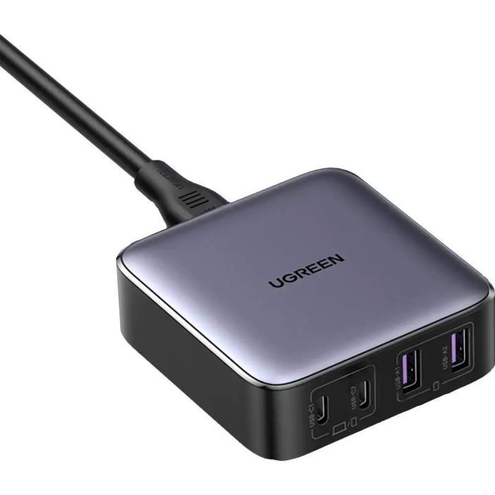 Зарядное устройство Ugreen 4xUSB 65W (2хUSB-C+2xUSB-A) Gan CD327 (90747)