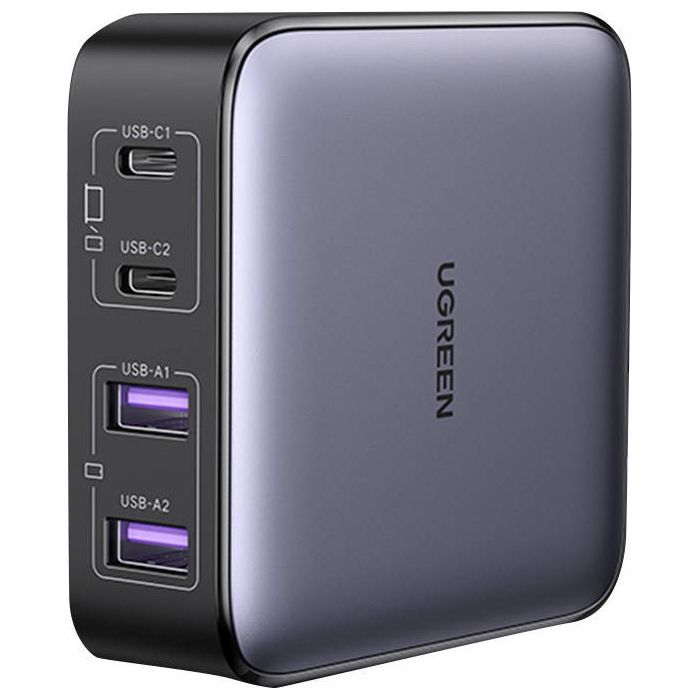Зарядное устройство Ugreen 4xUSB 65W (2хUSB-C+2xUSB-A) Gan CD327 (90747) изображение 3