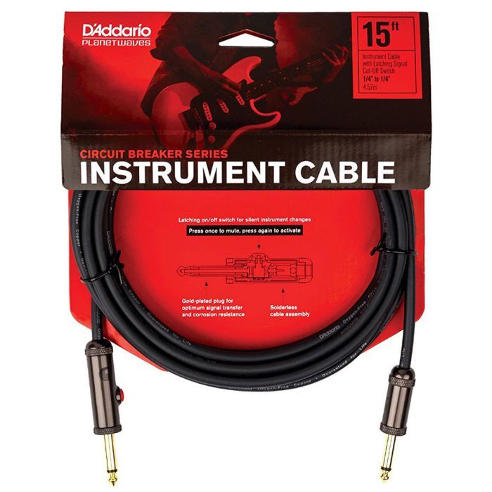 Инструментальный кабель D'Addario Curcuit Breaker Latching Switch 4.5m (PW-AGL-15)